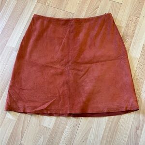 Theory burnt orange high rise mini skirt size 6